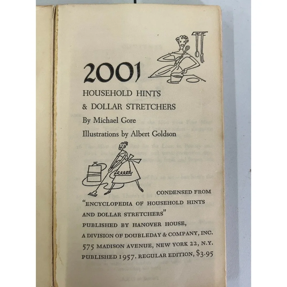 2001 Household Hints & Dollar Stretchers Michael Gore 1957 Illustrated